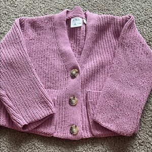 Zara cropped Button-Up Cardigan